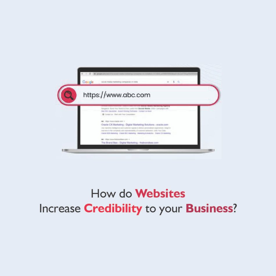 How do websites increase credibility to your business?